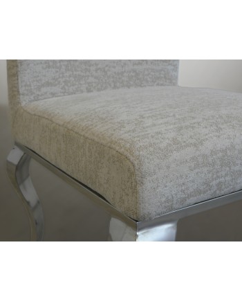 SILLA ·BARROQUE· ACERO BEIGE